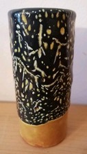 Vase FAT LAVA gelb schwarz