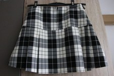 mini falten rock s/w kariert