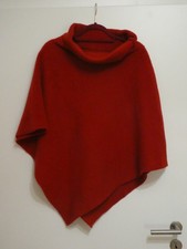 Poncho Merino Wollfleece rot Cape