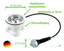 Spüle Siebkorb-Excenterventil