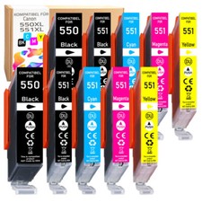 10 Druckerpatronen XL mit Chip ersetzen PGI550 CLI551 für Canon MG6600 MG6650