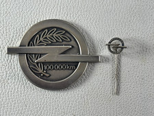 Opel Blitz 100000 km Plakette & Nadel 800er Silber 70er Jahre Badge
