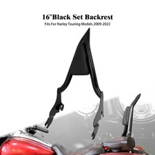 16" Schwarz Passagier Rückenlehne Sissy Bar Für Harley Electra Glide 2009-2025