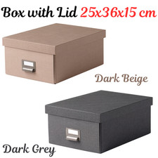 IKEA TJOG Aufbewahrungsbox mit Deckel Home Deko Schuhbox 25x36x15 cm Kleiderbox