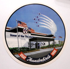 Werbe-Aufkleber Thunderbirds Kunstflugstaffel United States Air Force USAF 1990