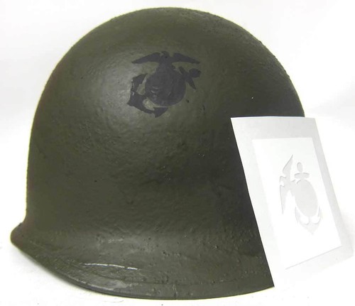 Usmc helm schablone ww2 ega - usmc,
