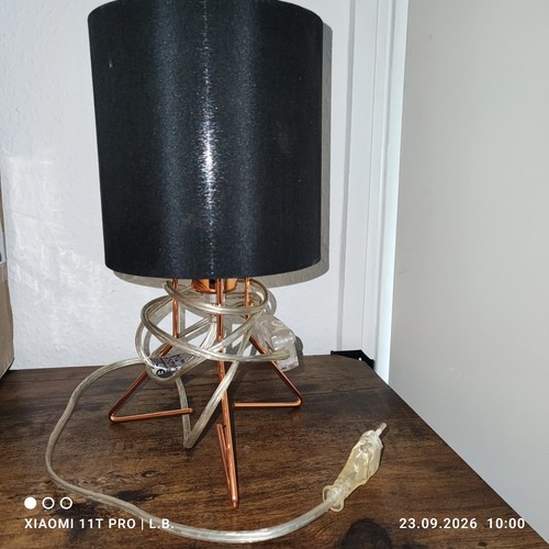 Dreibein tischlampe bronze - tischlampe,