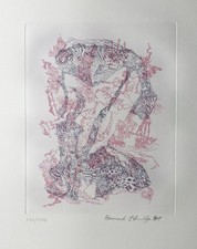 Bernard Schultze große Farb-Radierung nummeriert XXX/XXXV datiert 91 signiert