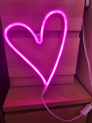 Led pink herz leuchte lampe - led,