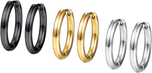 Unisex ohrringe set edelstahl - set,,