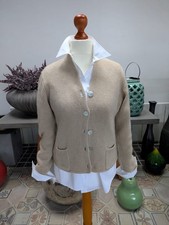 Beige Kaschmir Strickjacke Von