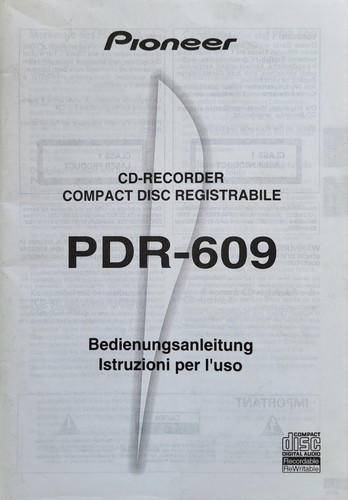 Bedienungsanleitung pdr 609 - pdr,