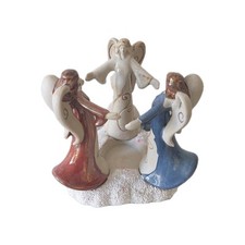 3 Engel Teelichthalter Freundeskreis Handarbeit Kerzenständer 