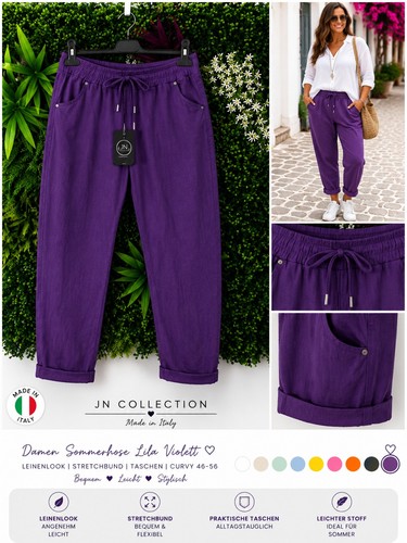 Damen sommerhose lila violett - lila,