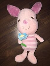 Nicotoy C&A Schwein Ferkel Rosa Kuscheltier Plüschtier Rosa Lila Blume Hand Blau