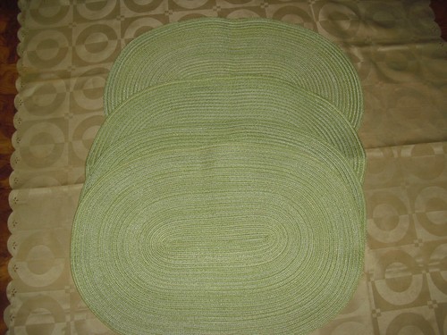 Tischsets oval limette - oval,