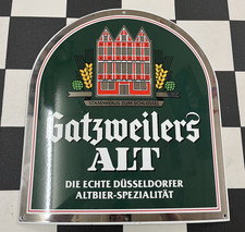 Gatzweilers Alt älteres Emailschild Musterschild von Boos & Hahn Düsseldorf