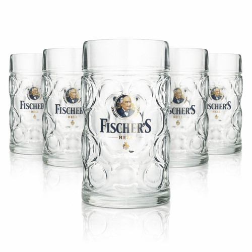 Fischers maßkrug glas 1l - glas,