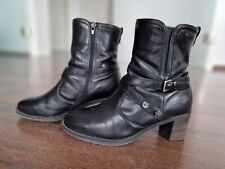 JETTE JOOP Stiefeletten - Gr. 38 - Leder - Schwarz - Schuhe / Stiefel