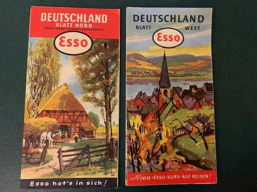 Vintage 1950s esso deutschland - 1950s,