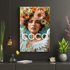 ✅ WANDBILD LUXUS COCO FRAU