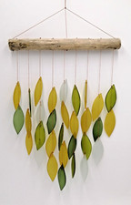 Windspiel Klangspiel Glas Holz