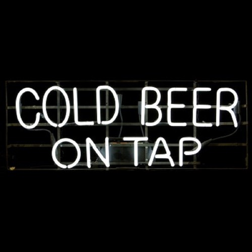 Cold beer tap neon - on, werbung