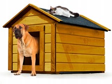 XXL Hundehütte Holz Hundehaus