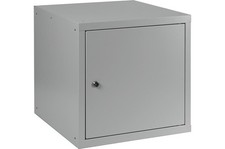 Quality Brand Schließfachschrank lichtgrau/lichtgrau H450xB450xT450mm 1 Abteile