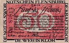 Notgeld - 50 Pfennig - Flensburg -  Deutschland und Dänemark - 1920