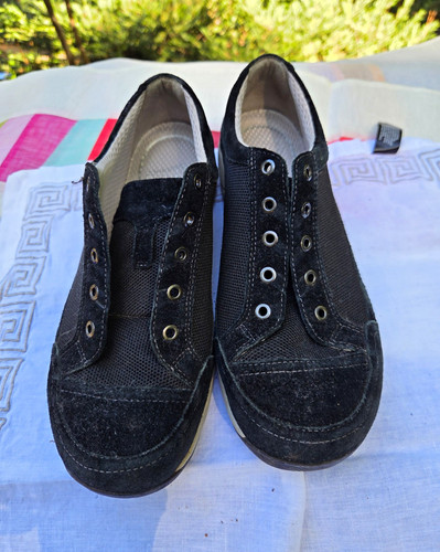 Rieker black leather mesh - rieker,