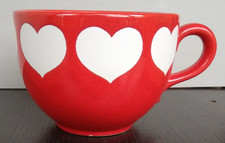 Waechtersbach Keramik Graciella Jumbotasse weiß  Rot Herzen Tasse