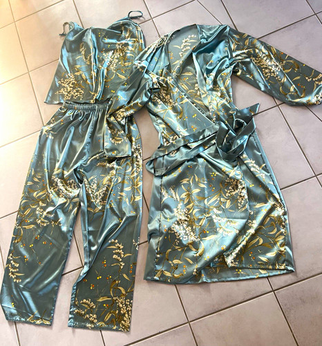 Damen satin morgenmantel - damen,