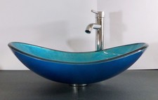 Aufsatz Glas Waschbecken OVAL