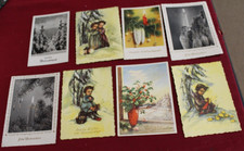 antike Weihnachtskarten Weihnachten wellen Rand (29)