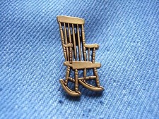Pin Schaukelstuhl Rocking Chair in bronzefarben