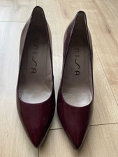 Damen Lackleder-Pumps in dunkel rot Größe 39 von Unisa