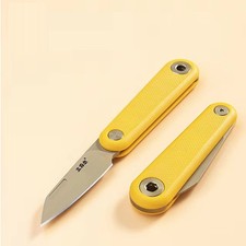 SanRenMu Messer 325S-GY Mini Slipjoint 12C27 Stahl Taschenmesser G10 Gelb