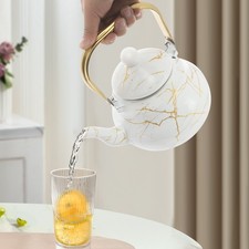 2L/0.44 Gallonen Wasserkocher Emaille-Teekanne Teekessel Teewasserkocher Kettle