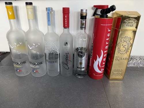Leere vodka flaschen deko - deko, grey