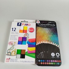  Set aus FIMO-Knetmasse und Buntstiften