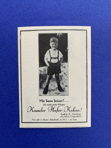 1928 kasseler hafer - 1928, hafer-kakao