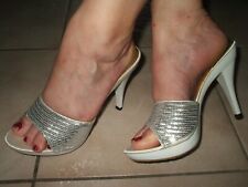 Sexy GOGO Table Dance High Heels Zoccoli Pantoletten Sandaletten Mules 38 TOP