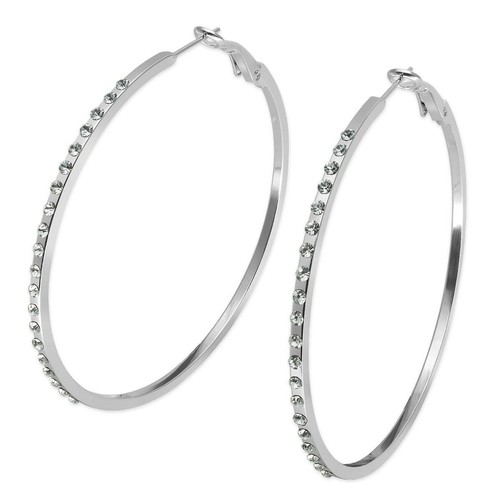 Paar silberne creolen - ,