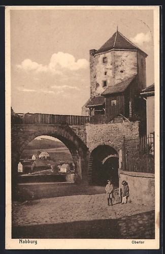 Ansichtskarte nabburg obertor - ansichtskarte,