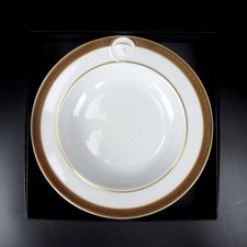 Rosenthal Versace Porzellan Suppenteller Serie Ikarus Medaillon Meandre Marron
