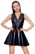 Lack Minikleid mit Spitze