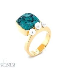 Damenring Türkis 750er