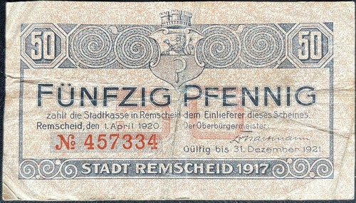 Pfennig remscheid 1917 - 50,