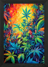 Gerahmtes Wandbild Cannabis